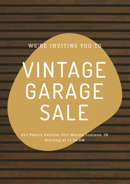 Vintage Garage Sale – Flyer Template 420x595 template