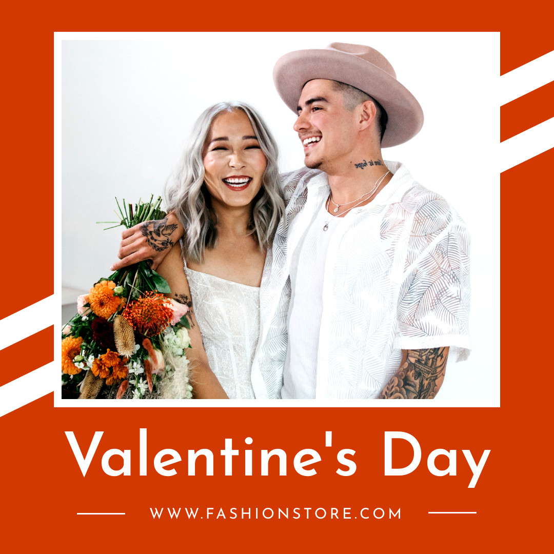 Valentine's Day Happy Couple Fashion 1080x1080 template