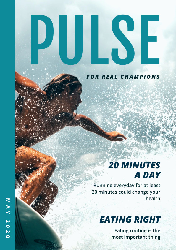 Pulse for Real Champions – Magazine Cover Template 595x842 template