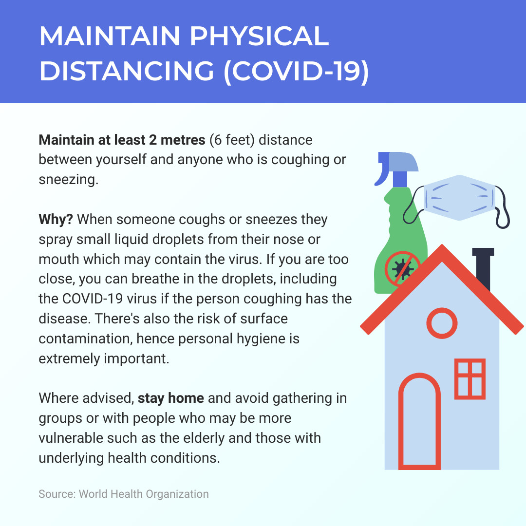 Maintain Physical Distancing Covid-19 1080x1080 template