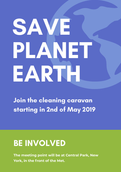 Save Planet Earth – Flyer Template 420x595 template