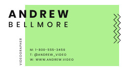 Andrew Videographer –  Business Card Template 252x144 template