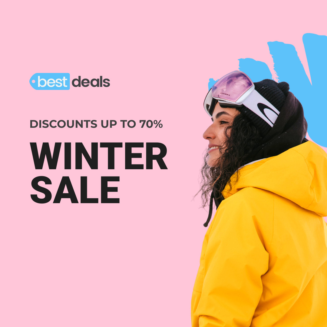Best Deals Christmas Winter Sale 1080x1080 template